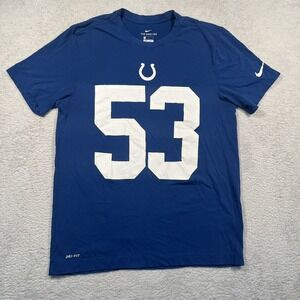 Nike‎ Indianapolis Colts Leonard 53 Dri-FIT T-Shirt Men's Size M Blue
